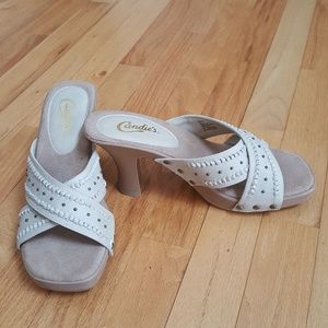 Candies Slip On Heels - Champagne